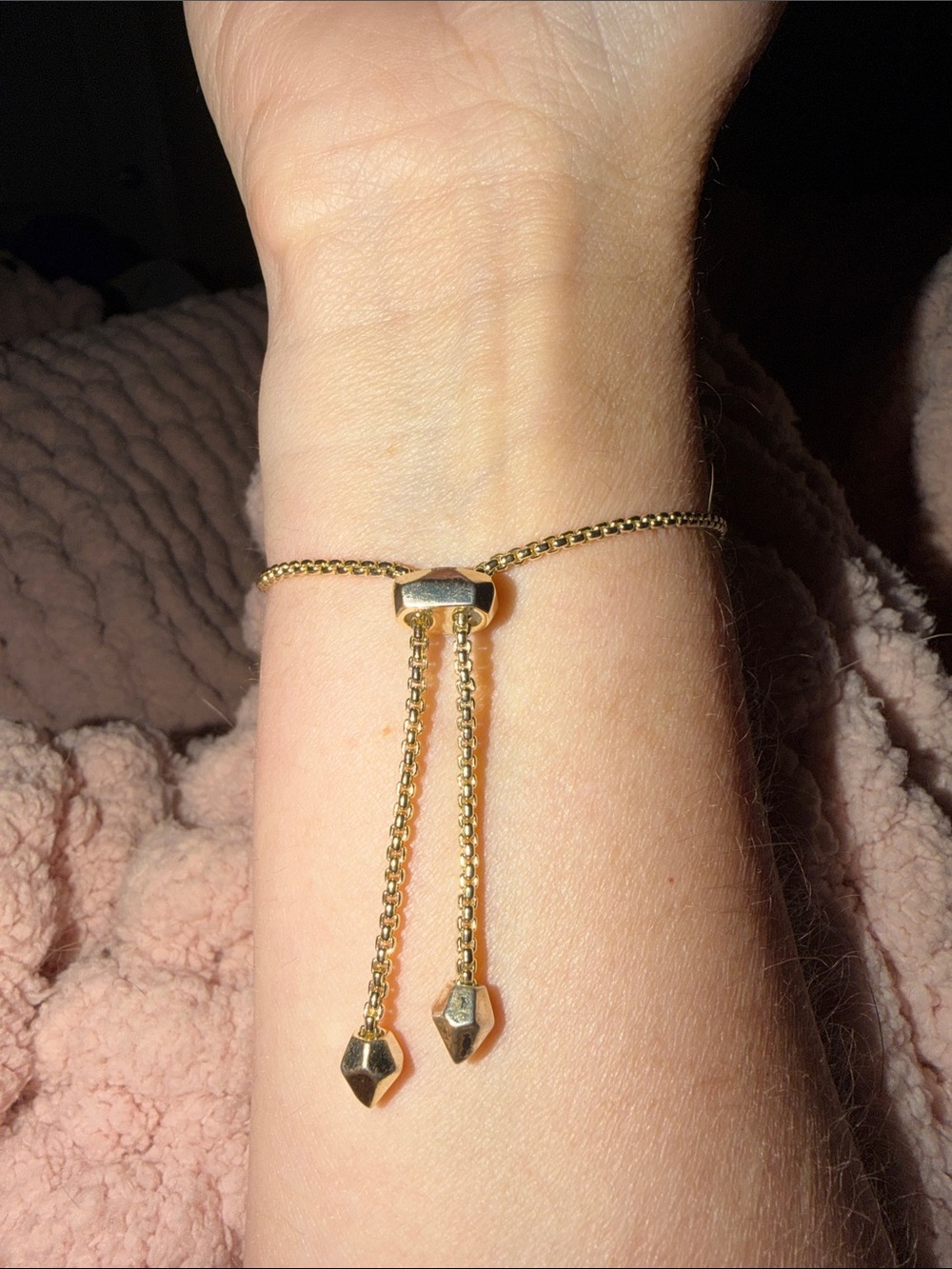 NWOT Kendra Scott Ott Gold Bar Slider Bracelet with Pavé Accents - Picture 3 of 6